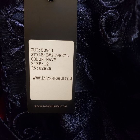 TADASHI SHOJI EMBROIDERED OFF-THE-SHOULDER  GOWN Sz 12 NWT - Picture 7 of 9